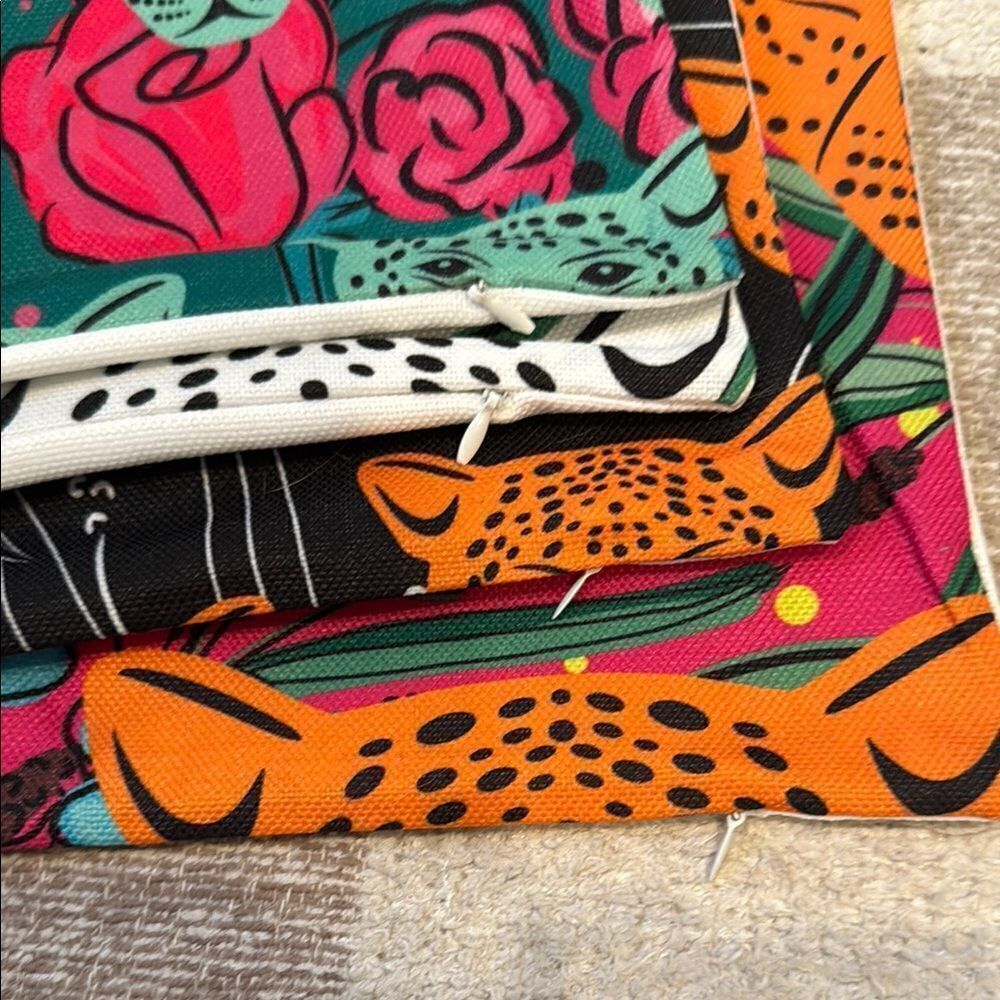 Colorful Leopard Print Bandanas Set - Picture 7 of 7